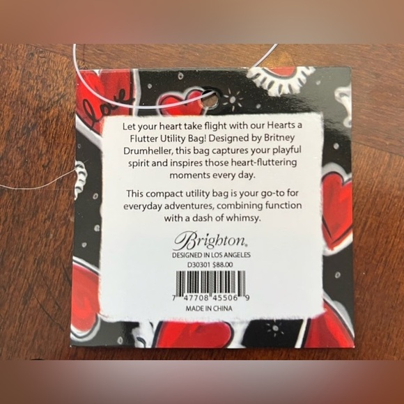 BRIGHTON | Hearts A Flutter utility bag. - Picture 3 of 16